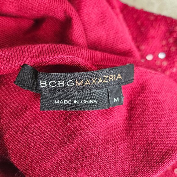 BCBGMAXAZRIA Women's Silk Blend Wine Red Tank Top Size M - Picture 6 of 7